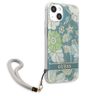 Guess GUHCP13MHFLSN iPhone 13 / 14 / 15 6.1" zielony/green hardcase Flower Strap na NearMe.pl
