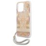 Guess GUHCP13LHFLSD iPhone 13 Pro / 136,1" złoty/gold hardcase Flower Strap na NearMe.pl