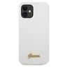 Guess GUHCP12SLSLMGWH iPhone12 mini 5,4" biały/white hardcase Metal Logo Script na NearMe.pl