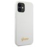 Guess GUHCP12SLSLMGWH iPhone12 mini 5,4" biały/white hardcase Metal Logo Script na NearMe.pl
