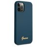 Guess GUHCP12MLSLMGBL iPhone12/12 Pro 6,1" niebieski/blue hardcase Metal Logo Script na NearMe.pl