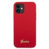 Guess GUHCP12SLSLMGRE iPhone12 mini 5,4" czerwony/red hardcase Metal Logo Script na NearMe.pl