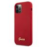 Guess GUHCP12LLSLMGRE iPhone12 Pro Max 6,7" czerwony/red hardcase Metal Logo Script na NearMe.pl