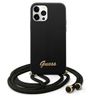 Guess GUHCP12MLSCLMGBK iPhone12/12 Pro 6,1" czarny/black hardcase Metal Logo Cord na NearMe.pl