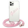 Guess GUHCP12MCRTVSPI iPhone 12/12 Pro6,1" różowy/pink hardcase Script Vintage na NearMe.pl
