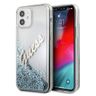 Guess GUHCP12SGLVSBL iPhone 12 mini5,4" niebieski/blue hardcase Glitter Vintage Script na NearMe.pl