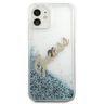Guess GUHCP12SGLVSBL iPhone 12 mini5,4" niebieski/blue hardcase Glitter Vintage Script na NearMe.pl
