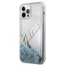 Guess GUHCP12LGLVSBL iPhone 12 Pro Max6,7" niebieski/blue hardcase Glitter Vintage Script na NearMe.pl