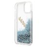 Guess GUHCP12LGLVSBL iPhone 12 Pro Max6,7" niebieski/blue hardcase Glitter Vintage Script na NearMe.pl