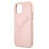 Guess GUHCP12LRSAVSRG iPhone 12 Pro Max6,7" różowy/pink hardcase Saffiano Vintage Script na NearMe.pl