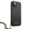 Guess GUHCP12LSASGBK iPhone 12 Pro Max 6,7" czarny/black hardcase Saffiano Chain na NearMe.pl