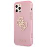 Guess GUHCP12LPCUGL4GPI iPhone 12 ProMax 6,7" różowy/pink hard case Glitter 4G Big Logo na NearMe.pl