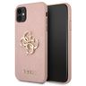 Guess GUHCN61SA4GGPI iPhone 11 6,1" / Xrróżowy/pink hardcase Saffiano 4G Metal Logo na NearMe.pl