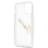 Guess GUHCP12MKTRSVGO iPhone 12/12 Pro 6,1" Transparent hardcase Vintage Script Gold na NearMe.pl