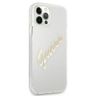 Guess GUHCP12LKTRSVGO iPhone 12 Pro Max 6,7" Transparent hardcase Vintage Script Gold na NearMe.pl