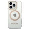Guess GUHMP14LHTRMD iPhone 14 Pro 6,1" złoty/gold hard case Metal Outline Magsafe na NearMe.pl