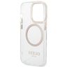 Guess GUHMP14LHTRMD iPhone 14 Pro 6,1" złoty/gold hard case Metal Outline Magsafe na NearMe.pl