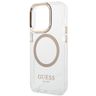 Guess GUHMP14XHTRMD iPhone 14 Pro Max6,7" złoty/gold hard case Metal Outline Magsafe na NearMe.pl