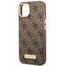 Guess GUHMP14SU4GPRW iPhone 14 / 15 / 13 6.1" brązowy/brown hard case 4G Logo Plate MagSafe na NearMe.pl