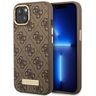 Guess GUHMP14MU4GPRW iPhone 14 Plus / 15 Plus 6.7" brązowy/brown hard case 4G Logo Plate MagSafe na NearMe.pl
