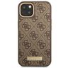 Guess GUHMP14MU4GPRW iPhone 14 Plus / 15 Plus 6.7" brązowy/brown hard case 4G Logo Plate MagSafe na NearMe.pl