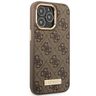 Guess GUHMP14LU4GPRW iPhone 14 Pro 6,1" brązowy/brown hard case 4G Logo Plate MagSafe na NearMe.pl