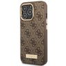 Guess GUHMP14XU4GPRW iPhone 14 Pro Max6,7" brązowy/brown hard case 4G Logo Plate MagSafe na NearMe.pl