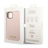 Guess GUHMP14SSBPLP iPhone 14 / 15 / 136.1" różowy/pink hard case Silicone Logo Plate MagSafe na NearMe.pl