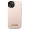 Guess GUHMP14MSBPLP iPhone 14 Plus/ 15 Plus 6.7" różowy/pink hard case Silicone Logo Plate MagSafe na NearMe.pl