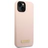 Guess GUHMP14MSBPLP iPhone 14 Plus/ 15 Plus 6.7" różowy/pink hard case Silicone Logo Plate MagSafe na NearMe.pl