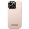Guess GUHMP14LSBPLP iPhone 14 Pro6,1" różowy/pink hard case Silicone Logo Plate MagSafe na NearMe.pl