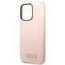 Guess GUHMP14LSBPLP iPhone 14 Pro6,1" różowy/pink hard case Silicone Logo Plate MagSafe na NearMe.pl