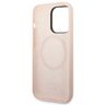 Guess GUHMP14LSBPLP iPhone 14 Pro6,1" różowy/pink hard case Silicone Logo Plate MagSafe na NearMe.pl