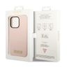 Guess GUHMP14LSBPLP iPhone 14 Pro6,1" różowy/pink hard case Silicone Logo Plate MagSafe na NearMe.pl