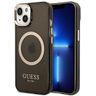 Guess GUHMP14SHTCMK iPhone 14 / 15 / 13 6.1" czarny/black hard case Gold Outline Translucent MagSafe na NearMe.pl