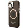 Guess GUHMP14MHTCMK iPhone 14 Plus / 15 Plus 6.7" czarny/black hard case Gold Outline Translucent MagSafe na NearMe.pl