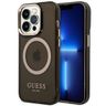 Guess GUHMP14XHTCMK iPhone 14 Pro Max6,7" czarny/black hard case Gold Outline Translucent MagSafe na NearMe.pl