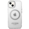 Guess GUHMP14MHTRMS iPhone 14 Plus / 15 Plus 6.7" srebrny/silver hard case Metal Outline Magsafe na NearMe.pl