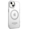 Guess GUHMP14MHTRMS iPhone 14 Plus / 15 Plus 6.7" srebrny/silver hard case Metal Outline Magsafe na NearMe.pl