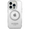 Guess GUHMP14XHTRMS iPhone 14 Pro Max 6,7" srebrny/silver hard case Metal Outline Magsafe na NearMe.pl