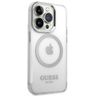 Guess GUHMP14XHTRMS iPhone 14 Pro Max 6,7" srebrny/silver hard case Metal Outline Magsafe na NearMe.pl