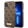 Guess GUHMP13MU4GPRW iPhone 13 / 14 / 156.1" brązowy/brown hard case 4G Logo Plate MagSafe na NearMe.pl