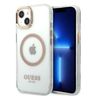 Guess GUHMP13MHTRMD iPhone 13 / 14 / 15 6.1" złoty/gold hard case Metal Outline Magsafe na NearMe.pl