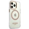 Guess GUHMP13XHTRMD iPhone 13 Pro Max6,7" złoty/gold hard case Metal Outline Magsafe na NearMe.pl