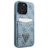 Guess GUHCP13LP4TPB iPhone 13 Pro / 13 6,1" niebieski/blue hardcase 4G Triangle Logo Cardslot na NearMe.pl