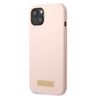 Guess GUHMP13MSBPLP iPhone 13 / 14 / 15 6.1" różowy/pink hard case Silicone Logo Plate MagSafe na NearMe.pl