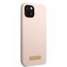 Guess GUHMP13MSBPLP iPhone 13 / 14 / 15 6.1" różowy/pink hard case Silicone Logo Plate MagSafe na NearMe.pl