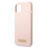 Guess GUHMP13MSBPLP iPhone 13 / 14 / 15 6.1" różowy/pink hard case Silicone Logo Plate MagSafe na NearMe.pl