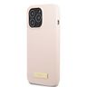 Guess GUHMP13XSPLP iPhone 13 Pro Max 6,7" różowy/pink hard case Silicone Logo Plate MagSafe na NearMe.pl