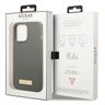 Guess GUHMP13XSPLG iPhone 13 Pro Max 6,7" szary/grey hard case Silicone Logo Plate MagSafe na NearMe.pl